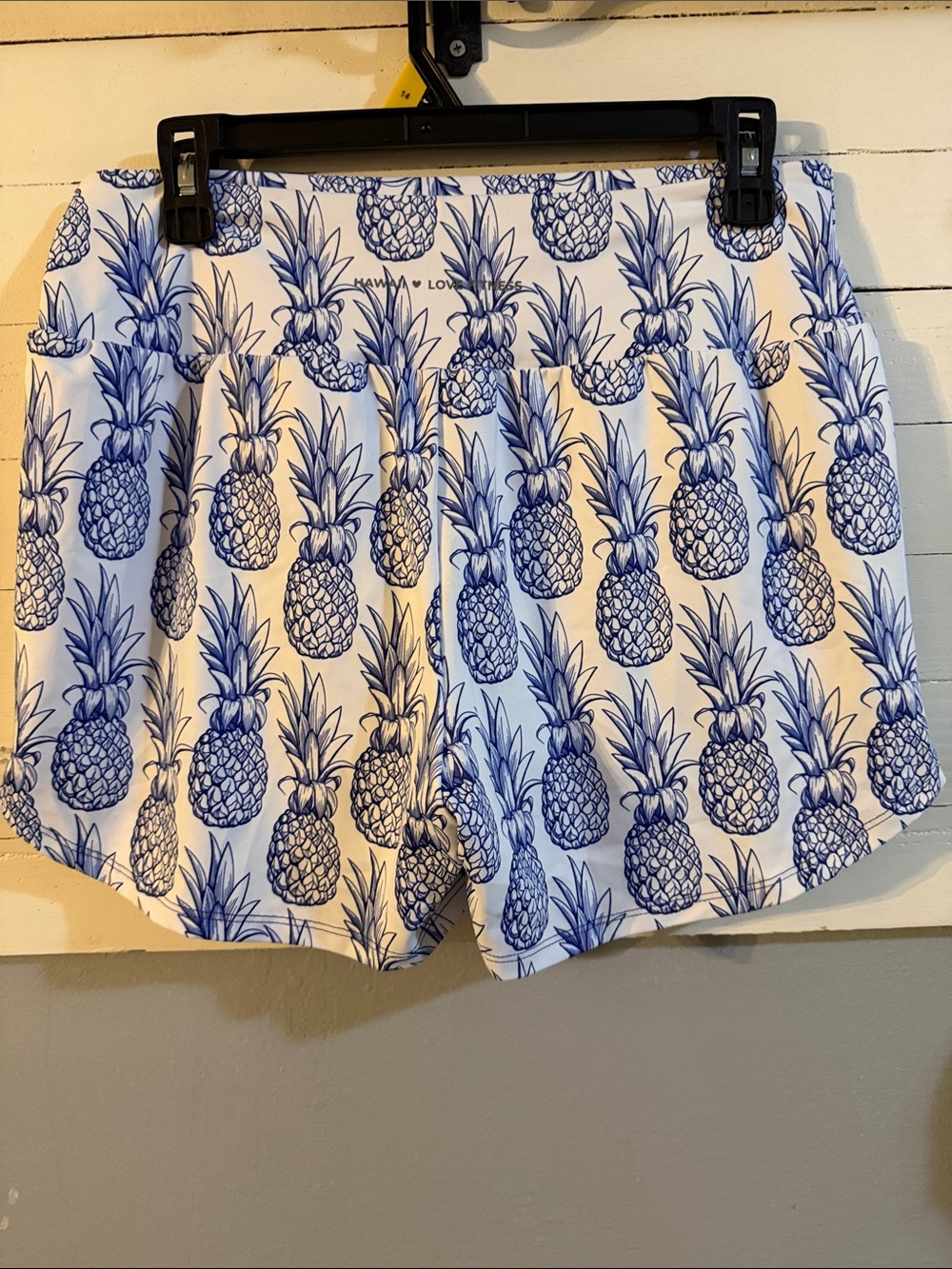 Love fitness Blue Pineapple Print Women's Shorts